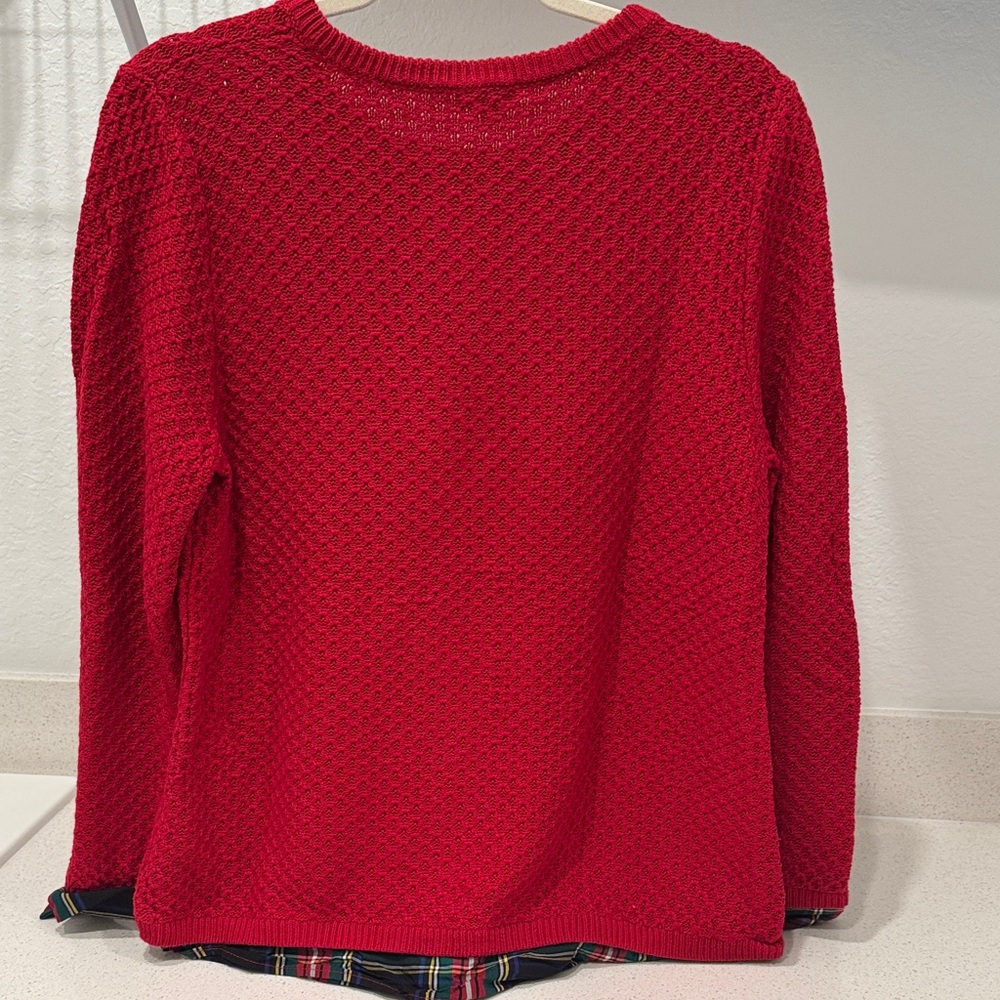 Talbots Red Crew Neck Sweater - Picture 2 of 3